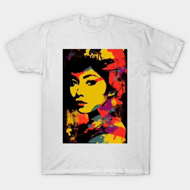 Vintage woman in pop-art style T-Shirt by loucaski